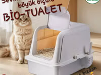 Böyük ölçülü BIO-TUALET – pişiklər üçün qapalı qum qabı - Ölçü: 60.6sm — Foto 1