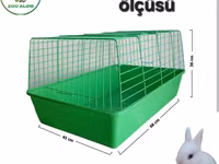 Dovşan qəfəsi - Ölcü: 68 × 45 × 36 sm - Material: möhkəm metal — 2-rasm