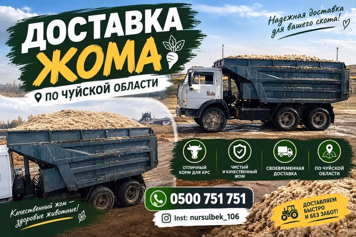 Доставка жома по Чуйской области - Сахарная жомовая масса для