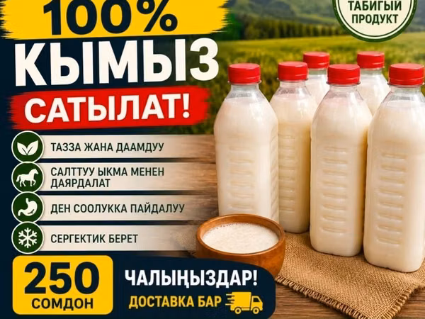 Тазза кымыз сатылат 250сомдон