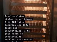 Assalom alekum akalar tayyor biznes 4 ta 420 talik temirdan 1ta 1500 — Foto 3