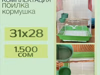 Клетки для попугаев Зеленая: - Размер: 31×28 см - Комплектация — сүрөт 1