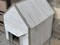 Endirim olajax Ağ rəngli taxta it evi - Material: möhkəm taxta — Foto 1