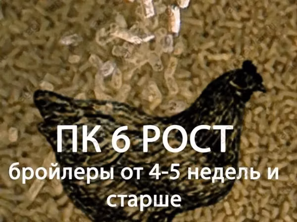 Полнорационный комбикорм для бройлера (рост)