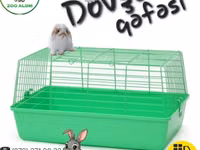 Dovşan qəfəsi - Ölcü: 68 × 45 × 36 sm - Material: möhkəm metal — 1-rasm