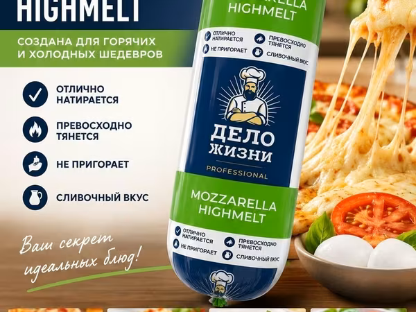 Моцарелла HIGHMELT «Дело Жизни» Professional Профессиональный сыр